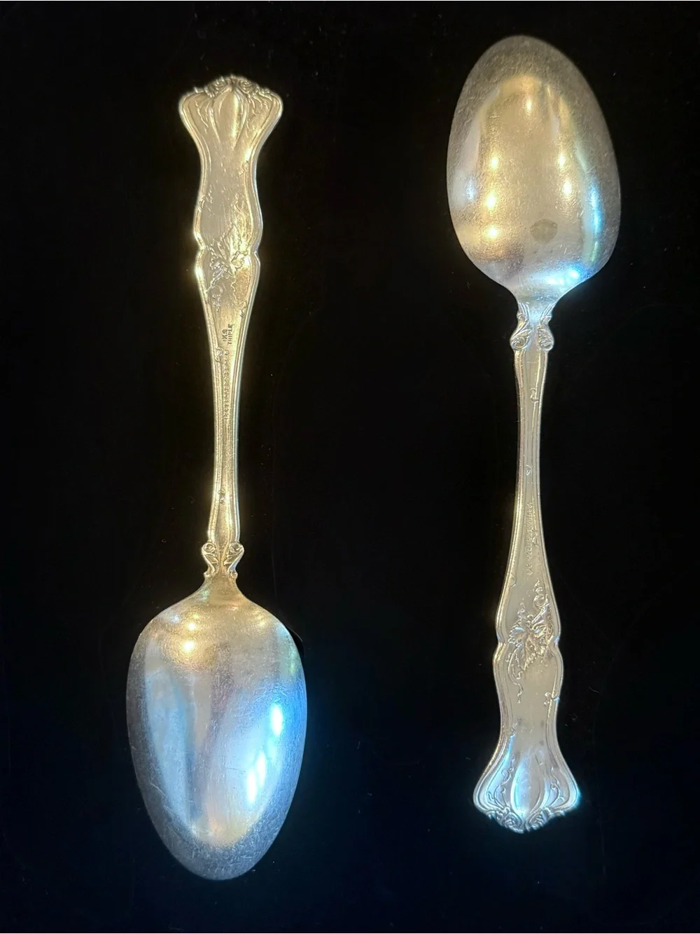 Rogers Bros XS Triple Silver- plate Vintage pattern Serving Spoons from 1904